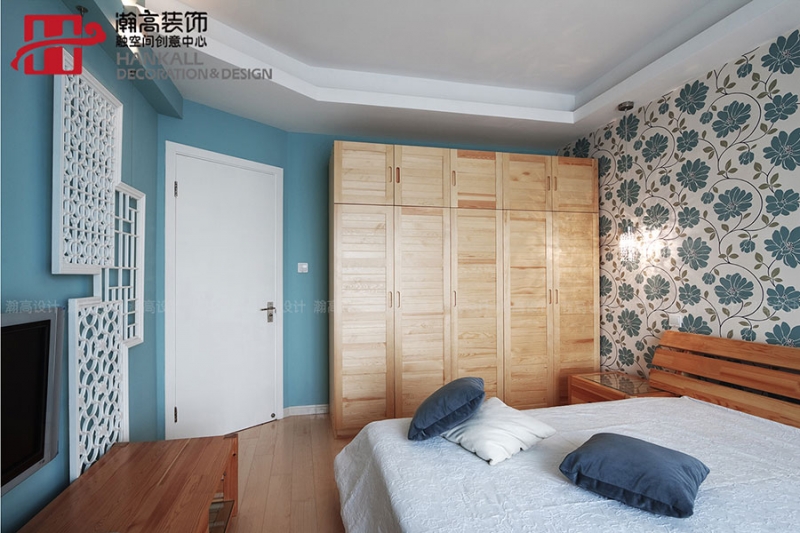 点击大图看下一张:现代清新质感两居装修效果展示