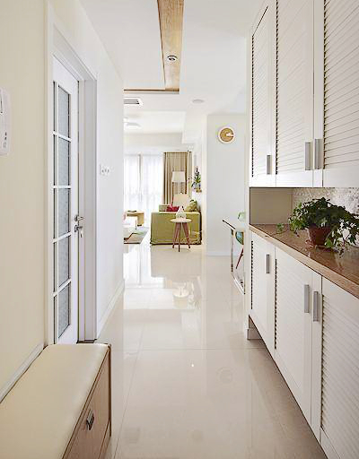 点击大图看下一张：84平简约两居室装修效果图欣赏