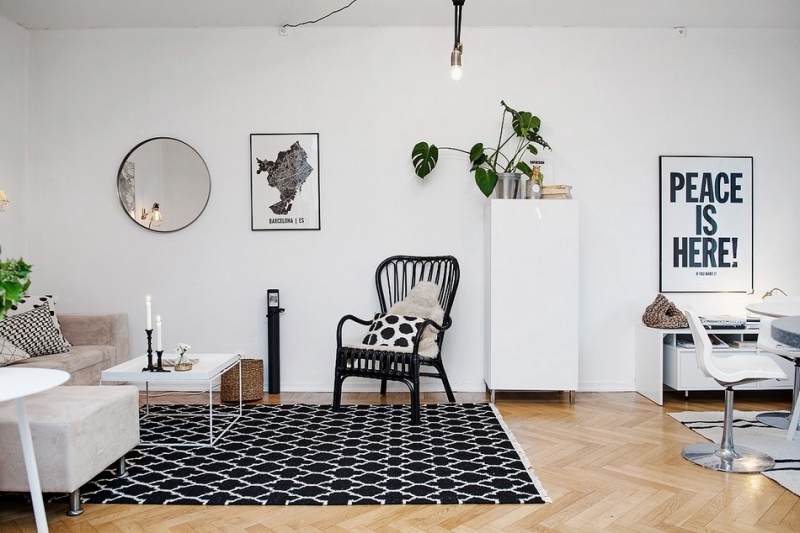 点击大图看下一张：明亮北欧简约小户型装修案例精选