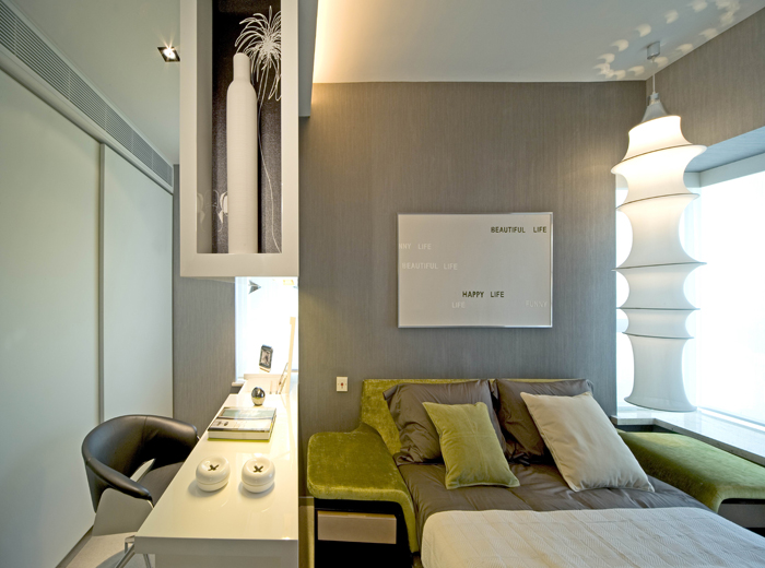 点击大图看下一张：清爽现代风格二居室装修案例