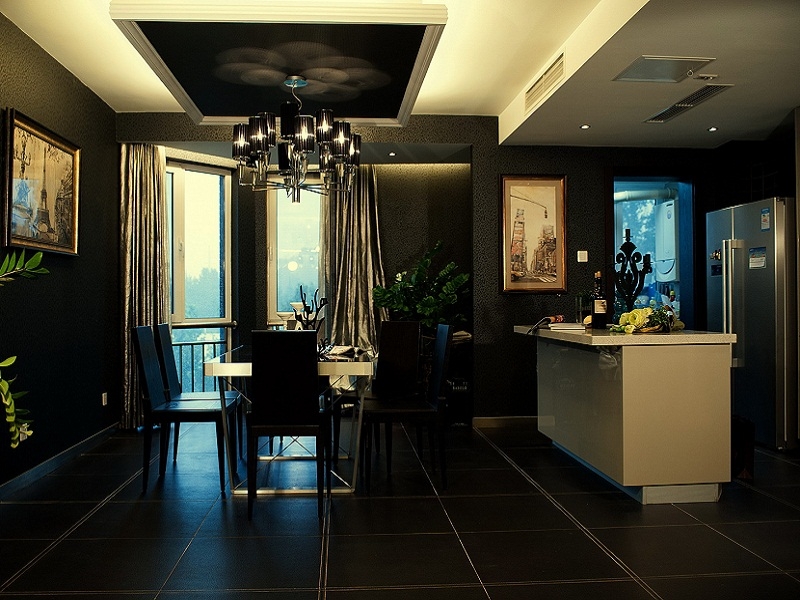 点击大图看下一张：简约风格时尚四居室装修图集