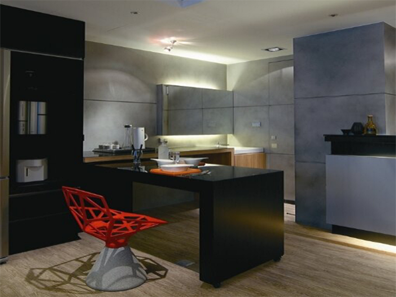 点击大图看下一张：简约风格时尚四居室装修图集