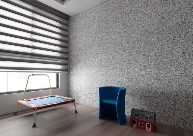 点击大图看下一张：简约风格静雅四居设计效果图集