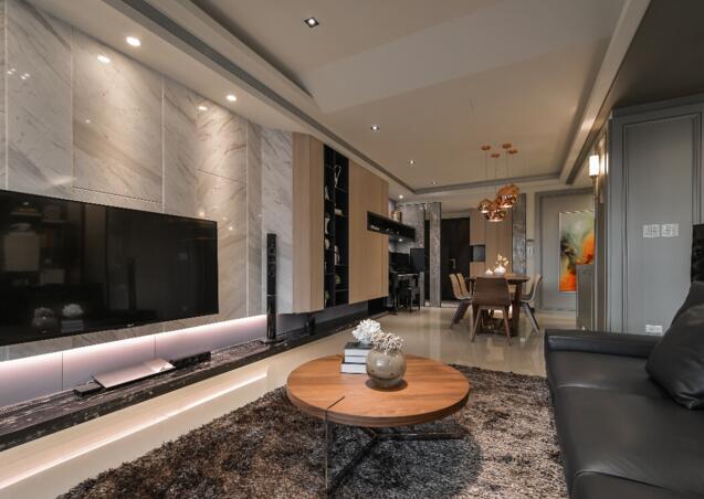 点击大图看下一张：气质非凡现代风格四居室装潢设计欣赏