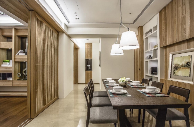 点击大图看下一张：休闲中式二居室装修效果图