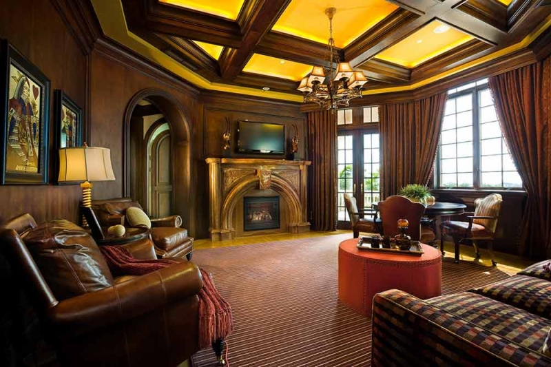 点击大图看下一张：复古美式别墅装修效果图