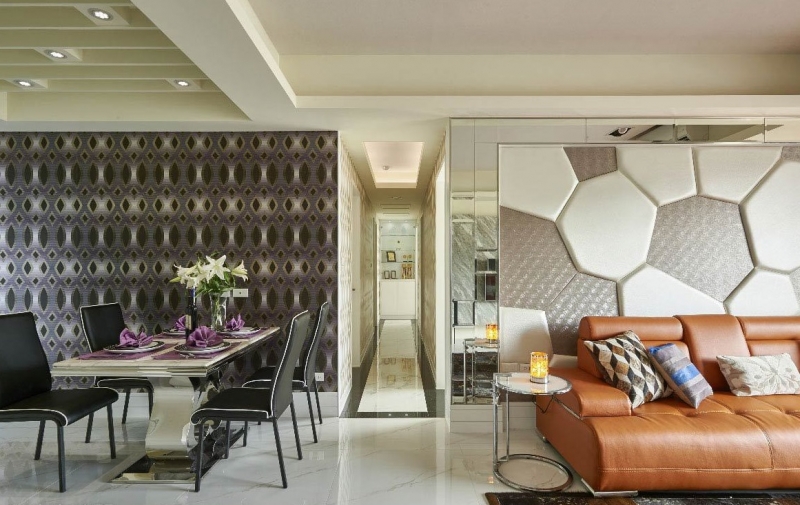 点击大图看下一张:时尚风貌简约三居室设计案例