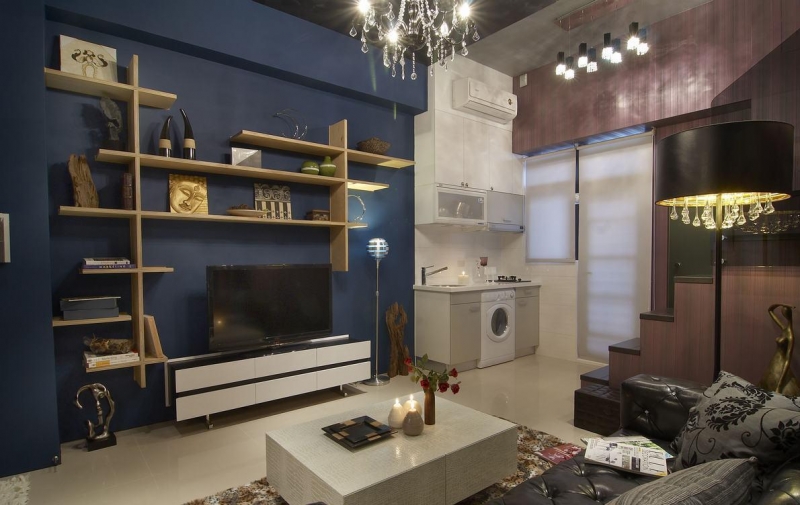 点击大图看下一张：混搭小户型装修案例