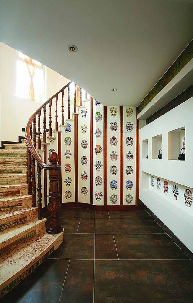 点击大图看下一张：古风中式别墅装修效果图