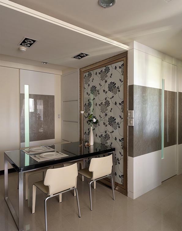 点击大图看下一张:现代两居室装修效果图