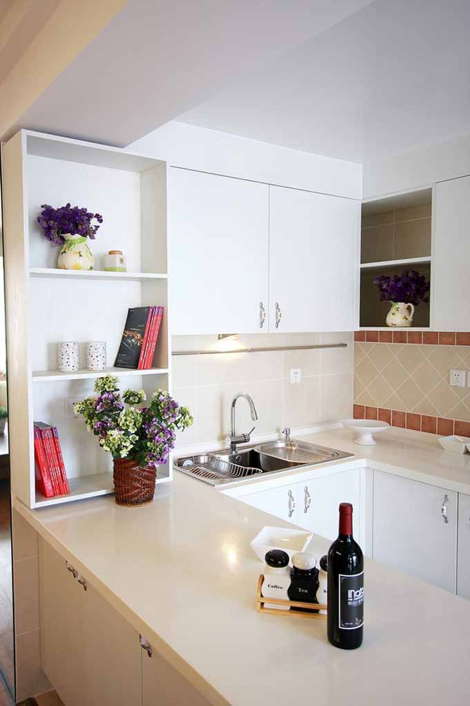 点击大图看下一张：田园风两居装修案例欣赏