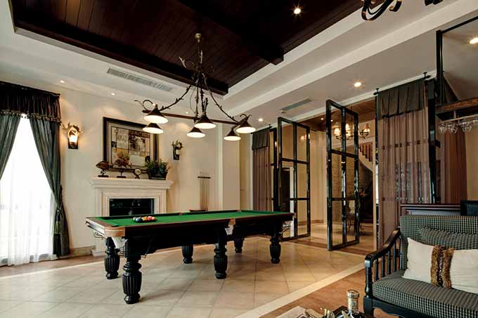 点击大图看下一张：新美式别墅装修设计图