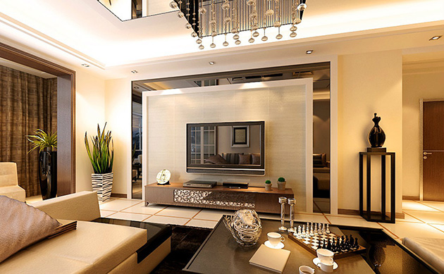 点击大图看下一张：简欧二居设计装饰室内图片