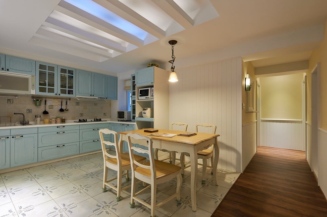 点击大图看下一张：田园装修设计120平米三居