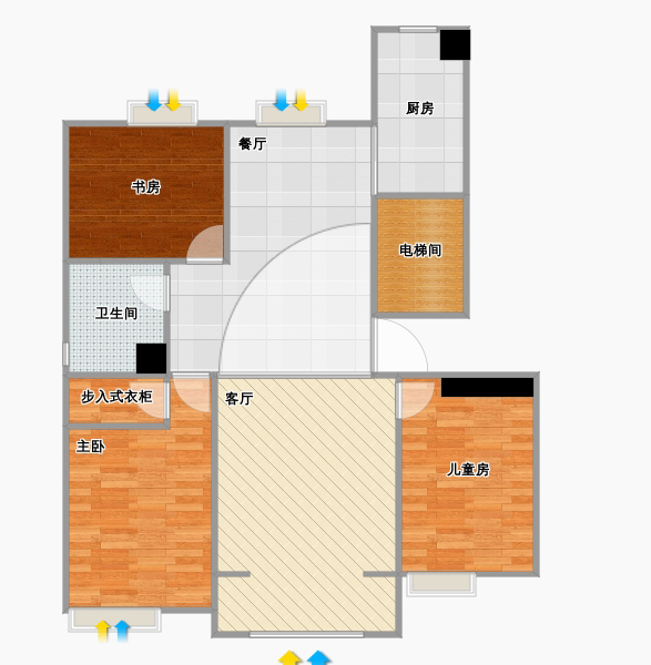 点击大图看下一张：质感欧式三居室效果图