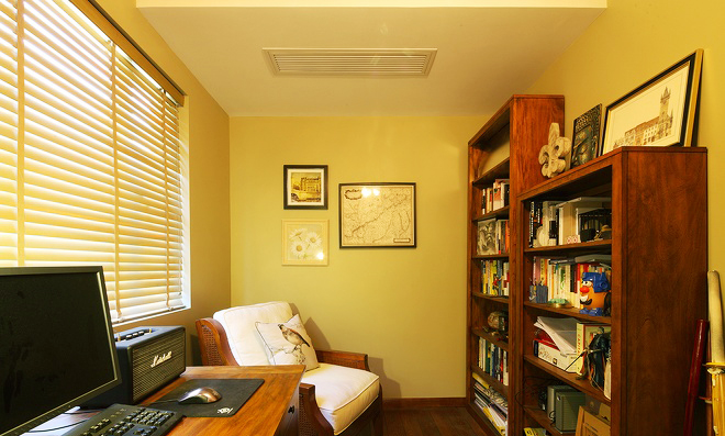 点击大图看下一张：美式田园120平米三室两厅效果图