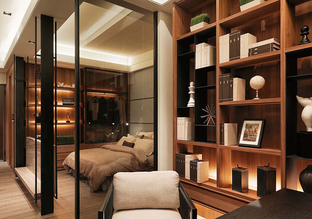 点击大图看下一张：现代小户型设计装修效果图