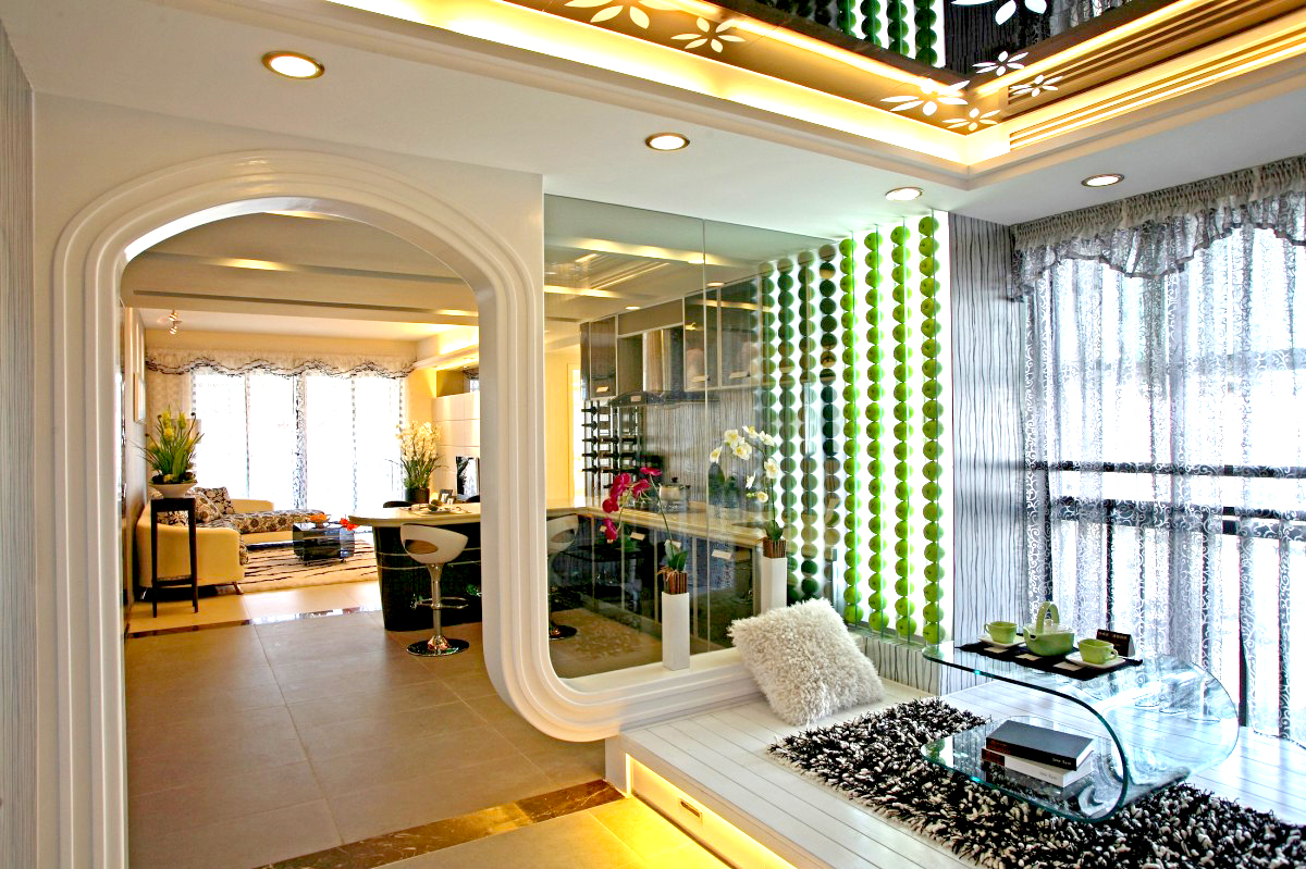 点击大图看下一张：现代时尚二居设计效果图