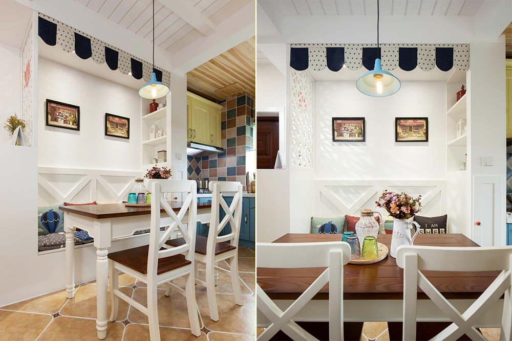 点击大图看下一张：浪漫地中海二居装修效果图