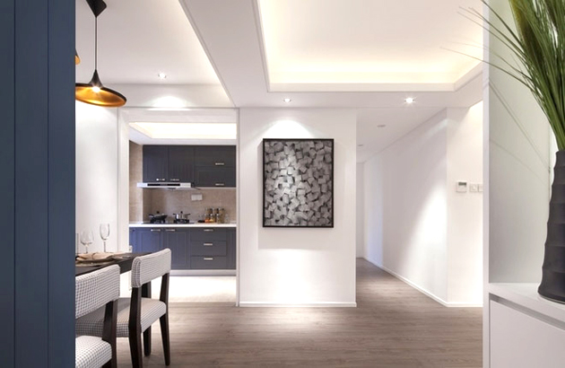 点击大图看下一张:现代风格简约三居室设计效果图