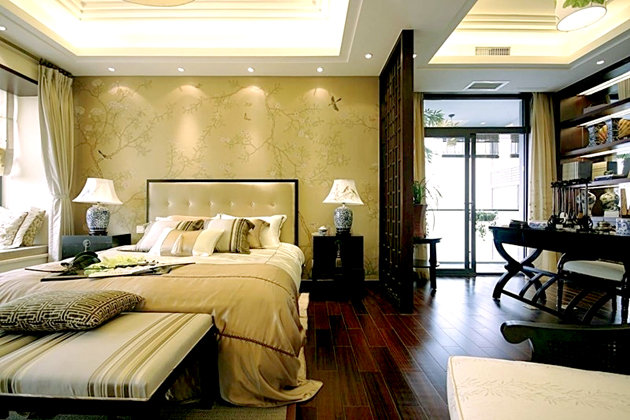 点击大图看下一张：古雅中式二居家居装潢大全