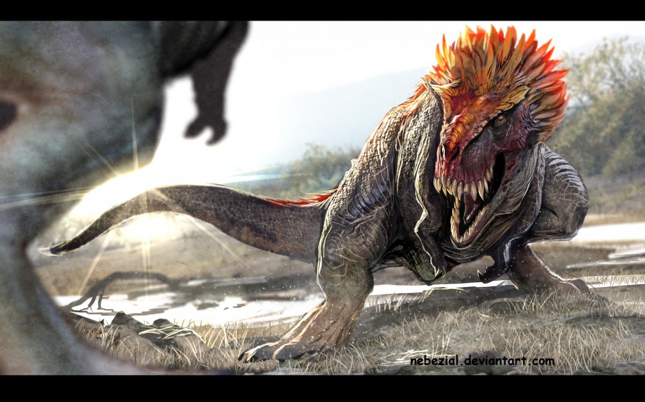 点击大图看下一张：牙齿锋利的霸王恐龙图片