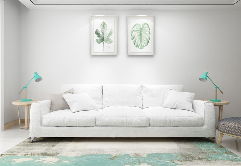 点击大图看下一张：现代风沙发陈设图片