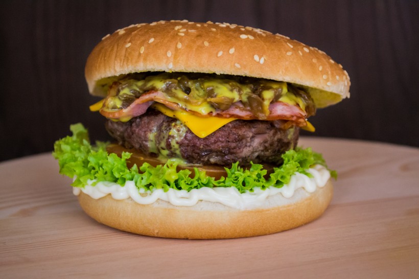 点击大图看下一张：营养平衡的汉堡图片
