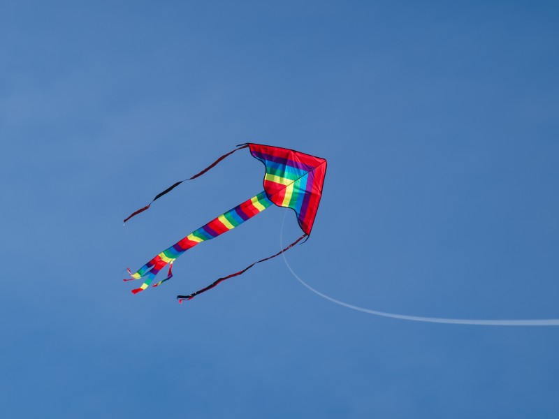 点击大图看下一张：放飞的风筝图片