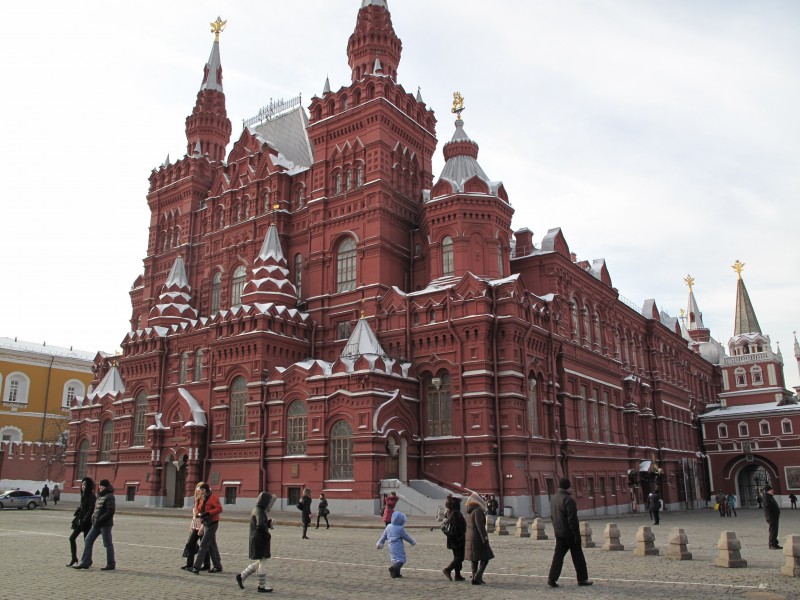 点击大图看下一张：俄罗斯莫斯科红场建筑风景图片