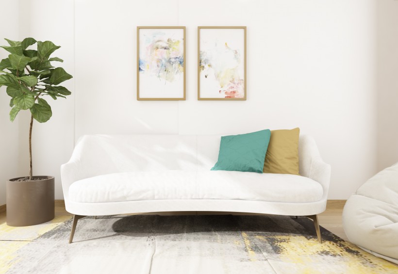 点击大图看下一张：现代风沙发陈设图片