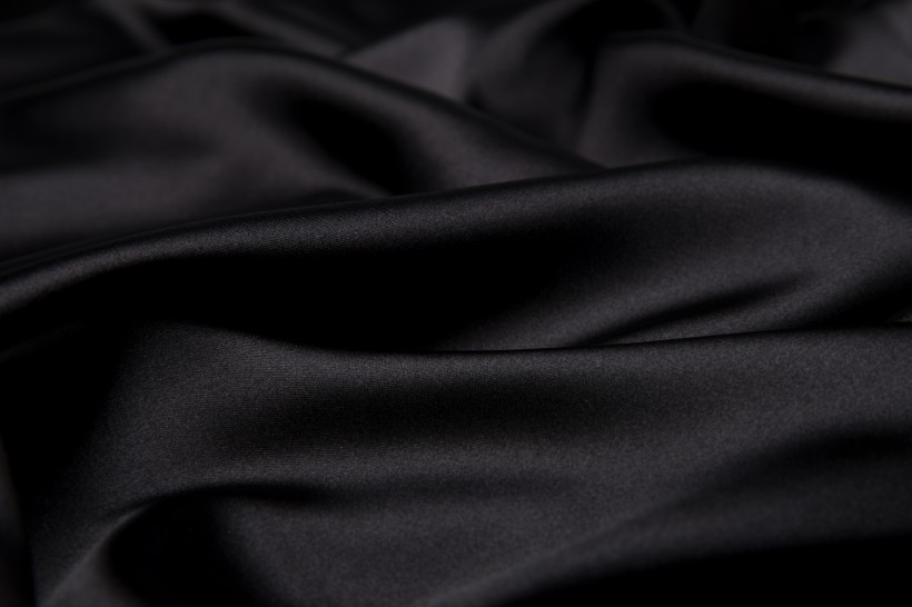 点击大图看下一张：黑色丝绸背景图片