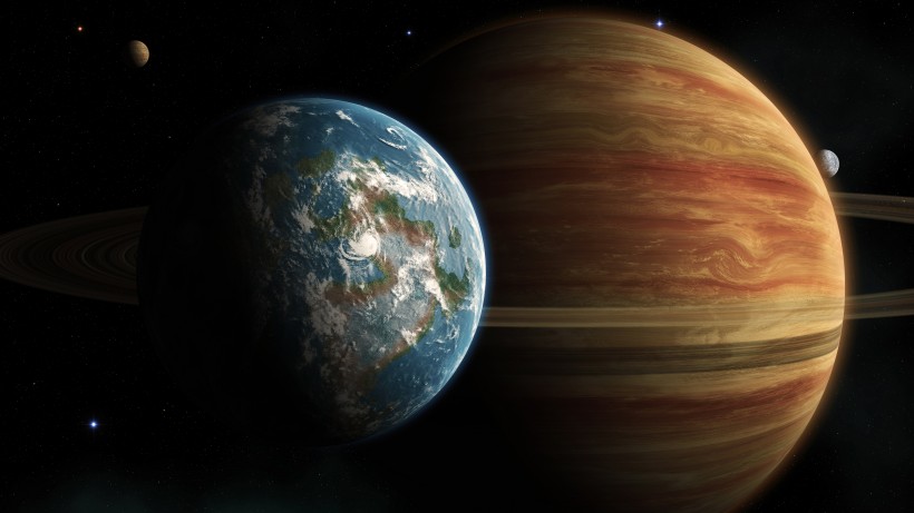 点击大图看下一张：体积硕大的木星图片