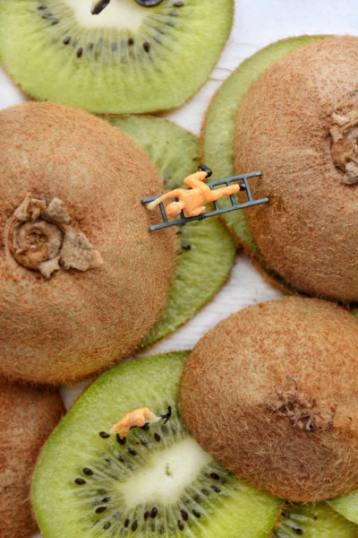 点击大图看下一张：酸甜可口的猕猴桃切片图片