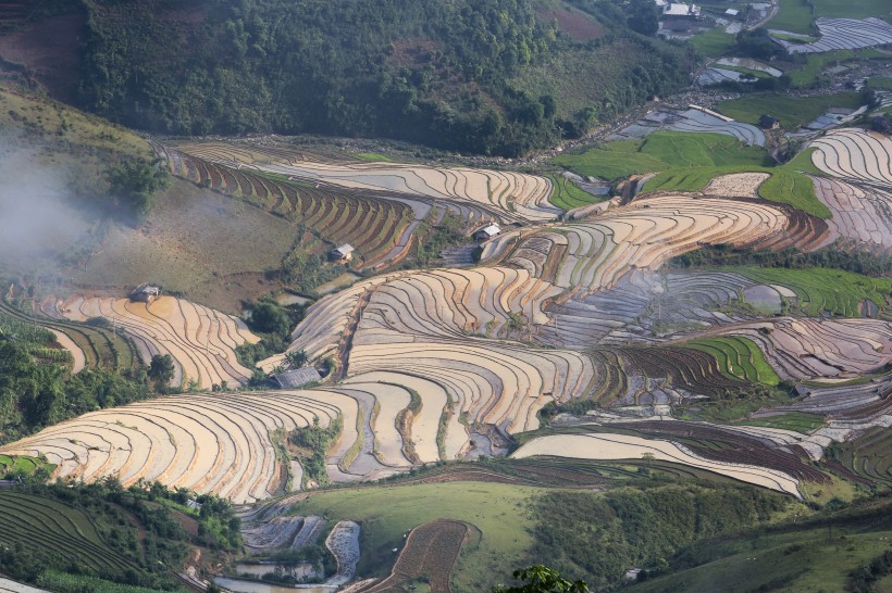 点击大图看下一张：越南乡村田园风景图片