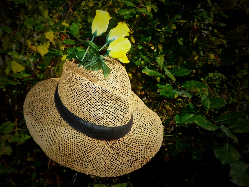 点击大图看下一张：夏季出游必备的遮阳草帽图片