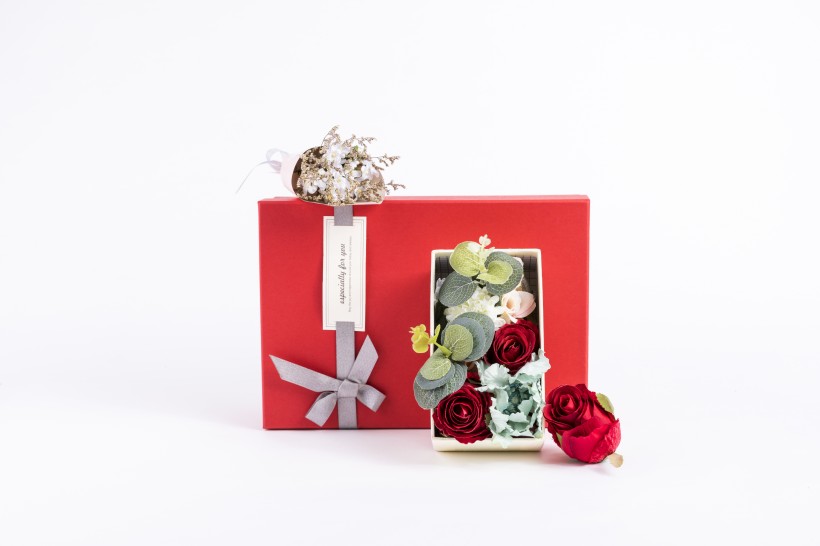 点击大图看下一张：七夕情人节玫瑰花礼盒图片