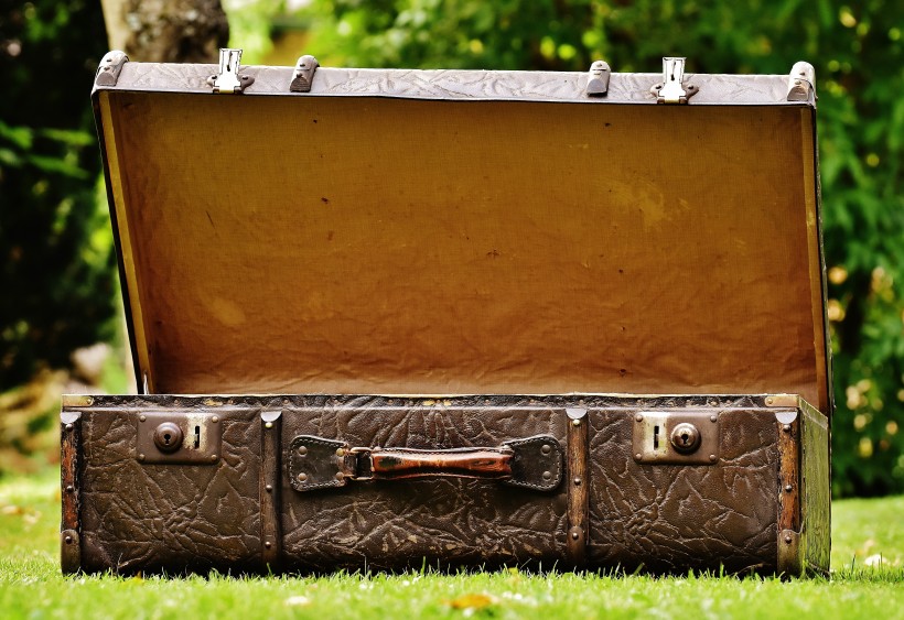 点击大图看下一张：老式的行李箱图片