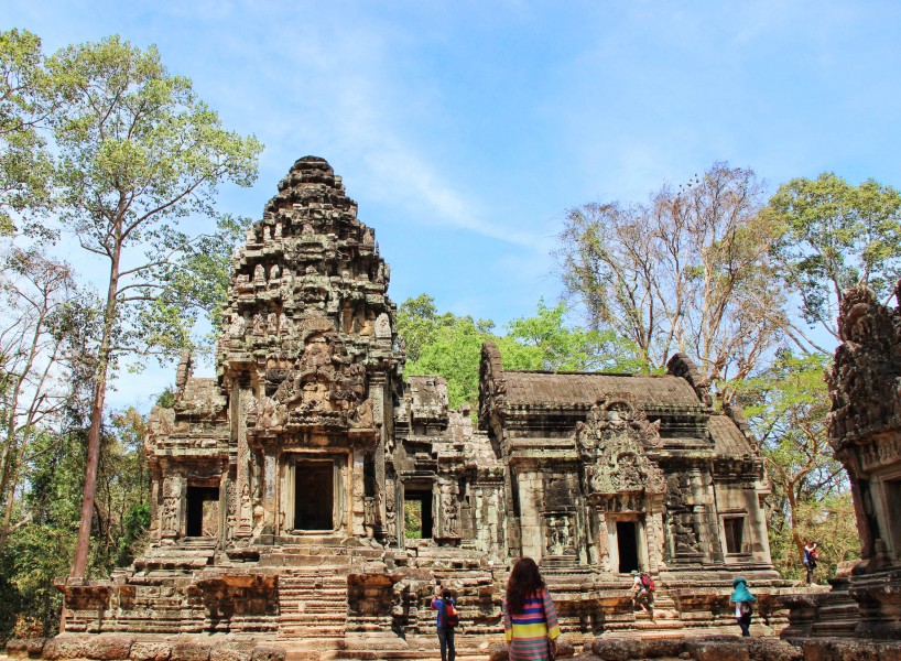 点击大图看下一张：柬埔寨暹粒吴哥窟建筑风景图片