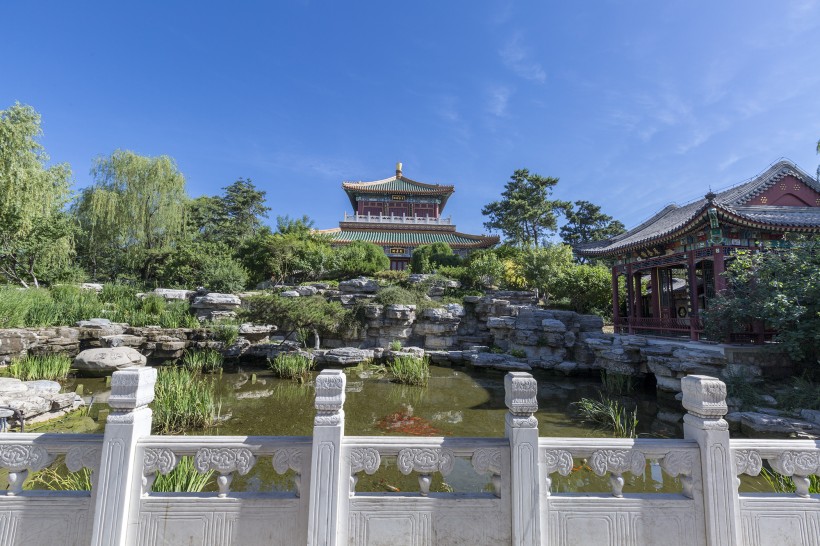 点击大图看下一张：园博园的北京园人文风景图片