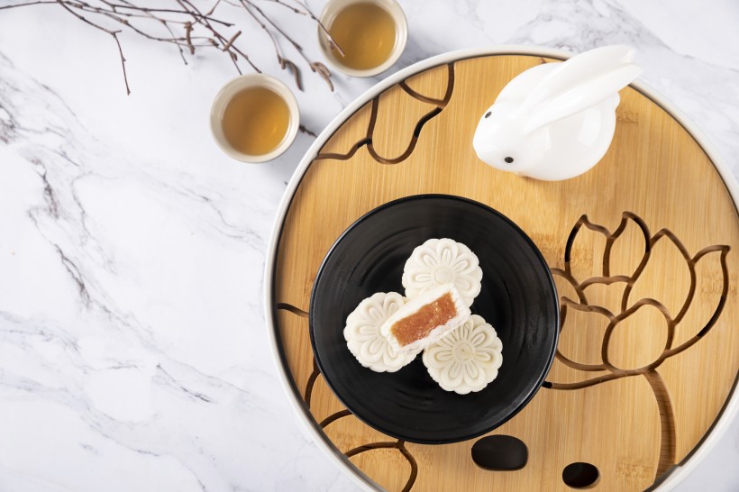 点击大图看下一张：好吃又好看的中秋节冰皮月饼图片