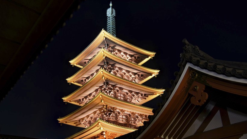 点击大图看下一张：日本东京浅草寺人文风景图片