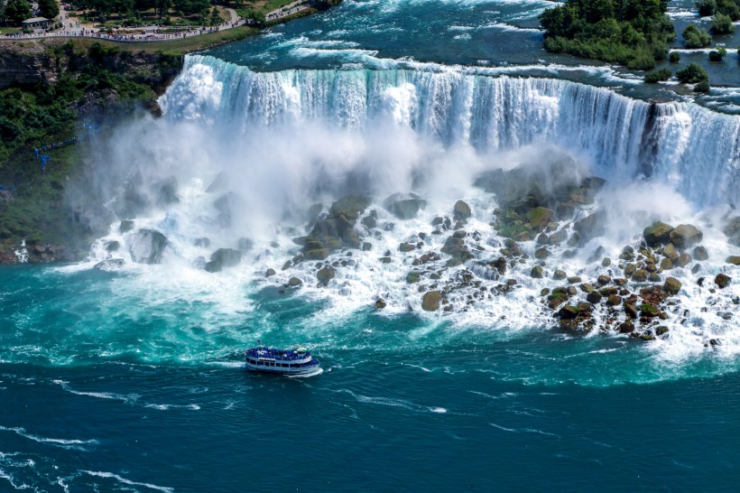 点击大图看下一张：加拿大尼亚加拉大瀑布风景图片