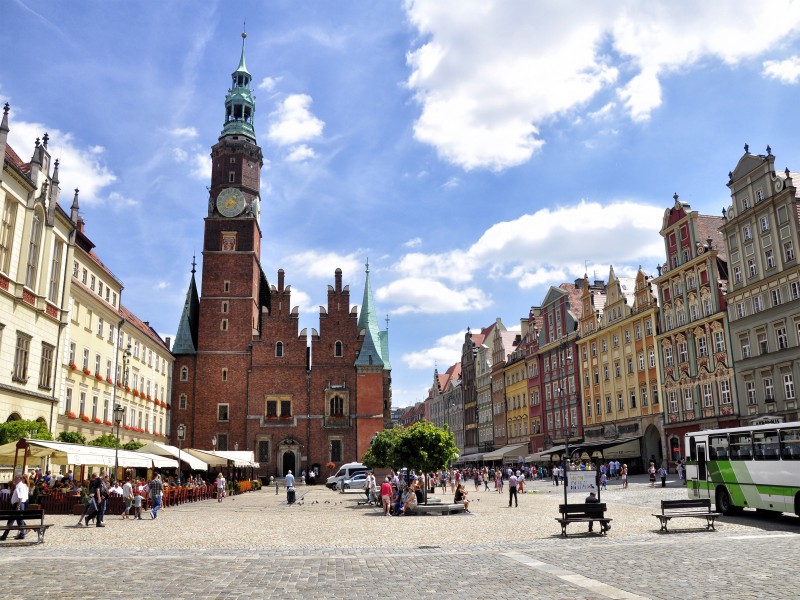 点击大图看下一张：波兰弗罗茨瓦夫城市风景图片