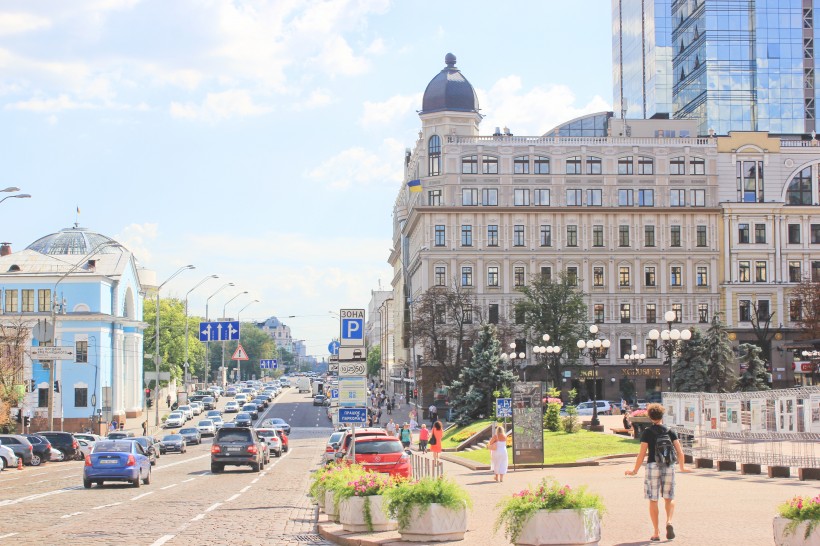 点击大图看下一张：乌克兰首都基辅城市风景图片