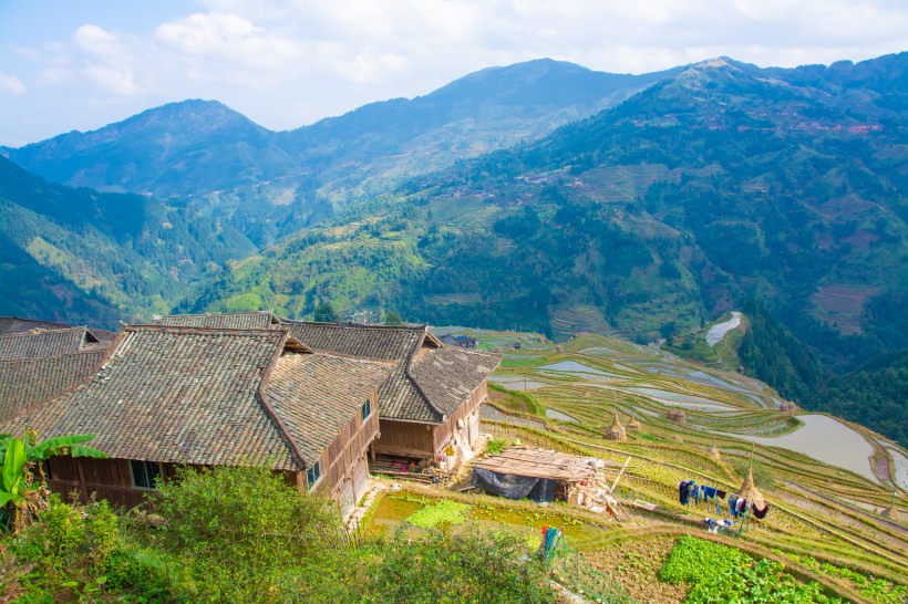 点击大图看下一张：贵州黔东南苗族侗族自治州肇兴侗寨自然风景图片