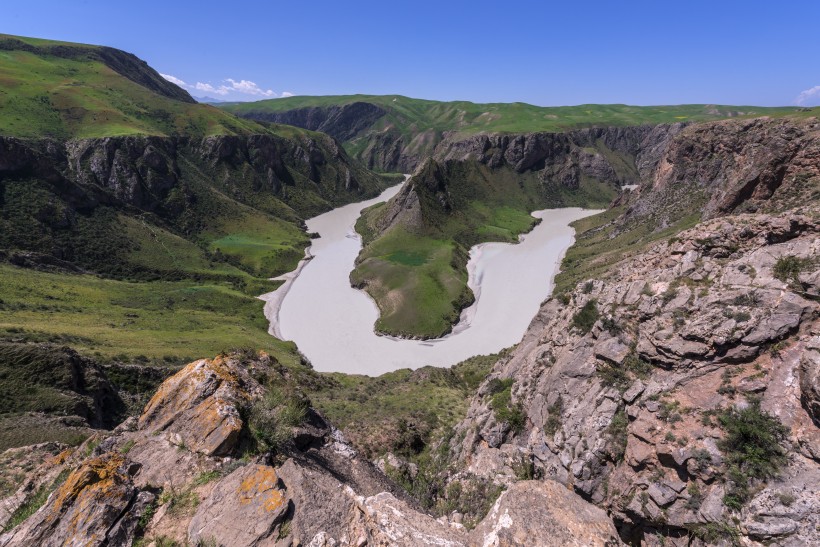 点击大图看下一张：新疆伊犁喀拉峻大草原自然风景图片