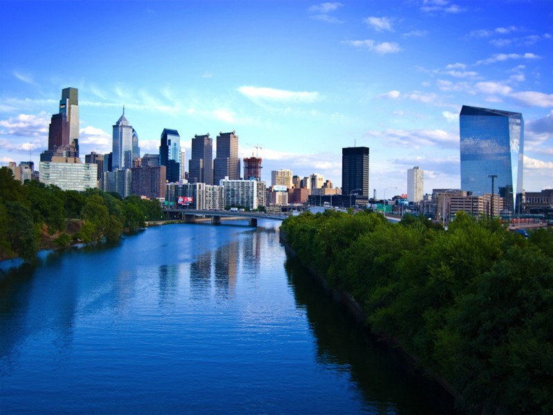点击大图看下一张：美国费城城市风景图片