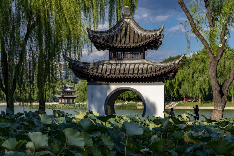点击大图看下一张：北京陶然亭公园风景图片