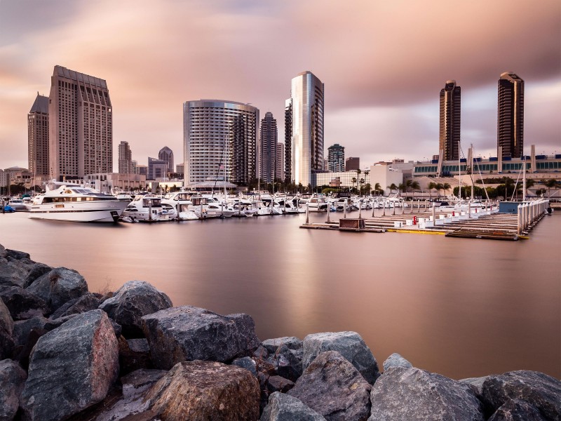 点击大图看下一张：美国圣迭戈城市风景图片